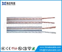 中国 无氧透明的扬声器电缆线用于声音放大器和扬声器 制造商