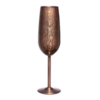 Baroque Style Stainless Steel Champagne Glass