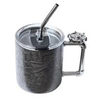 스테인리스 스틸 더블 레이어 커피 컵: 스팀펑크 스타일의 완벽한 해석