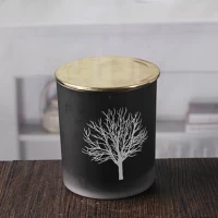 China Bulk kandelaar houders zwarte glazen kaarsen potten exporteur fabrikant