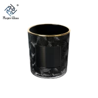 China Ceramic candle holder with creative wholesale retro golden border manufacturer