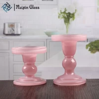 China Suportes de vela customizados para tealight Suportes de vela em coluna rosa fabricante