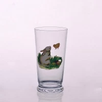 Çin El yapımı boyalı 24 onsluk içki bardağı ucuz içki bardağı satılık üretici firma