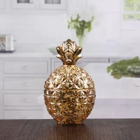 China Ananas Form goldene Kerze Inhaber Großhandel kleine Gold Kerze Inhaber zum Verkauf Hersteller