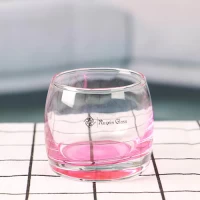 China Castiçal de vela votiva de fundo rosa barato atacadista de cristal atacadista fabricante