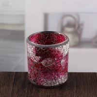 China Red mosaic candle holder home decor candle holders wholesale manufacturer