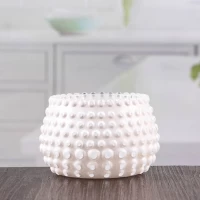 China Einzigartige weiße Votive kleine Glas Kerze Inhaber 3 Zoll Kerzenhalter Hersteller Hersteller