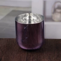 porcelana Violeta candelabros de la pieza central vástagos de velas de vidrio al por mayor fabricante