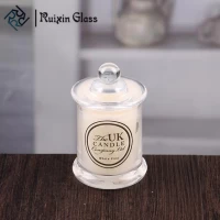 China Wholesale glass votive candles small candle jar with dome lid manufacturer