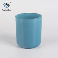 China Wholesale high quality ceramic candlestick blue candle holders set of 3 manufacturer