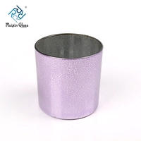 Chine Granule Electroplate Spray 15 OZ Violet Bougie En Verre Conteneur Usine fabricant