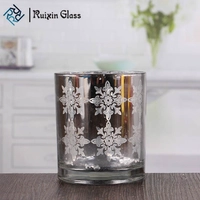 Chine Bougies en verre argenté votives bougies en gros fabricant