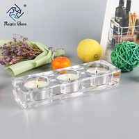 China Thick glass bowl candle holder 1 inch candle holder supplier manufacturer
