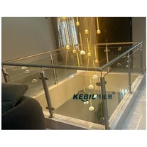 China Wholesale Modern Stainless Steel LED Light Glass Railing Round Post Rust/Water Resistant Indoor and Outdoor Staircase manufacturer