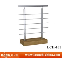 China 1.1 meter height stainless steel crossbar balustrade post of deck cable railing system manufacturer