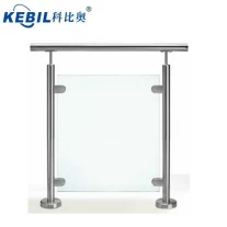 China 1.1 meter hoogte RVS glazen balustrade plaatsen LCH-106\/107\/108 van glazen railing systeem fabrikant
