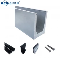 Chine 2020 Aluminium Base Shoe Glass Railing Design Balcony Frameless U Channel 12mm to 21.52mm Glass Balustrade fabricant