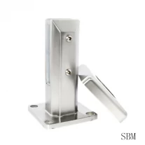 China 316 stainless steel glass spigot with double function base plate for Concrete or Timber decking manufacturer