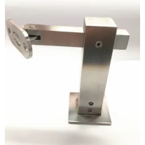 China 316 stainless steel wall mount handrail support bracket for flat handrail tube manufacturer