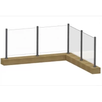 China Aluminum fence handrail for balcony glass railing design manufacturer