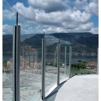 Chine Barrière en aluminium carré & poteau rond pour le balcon, le pont, la clôture de piscine, la balustrade en verre d'escalier fabricant