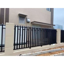China Balcony Steel Railing Designs Exterior Railing Garden Deck Black Metal Patio Post Metal Mesh Railing manufacturer