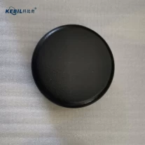 China Tampão de tubo de aço inoxidável de cor de revestimento em pó preto para terminal de poste redondo fabricante