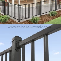 China Black steel architectural design outdoor guard rail kit manufacturer