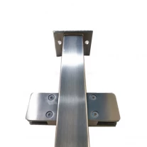 China Brushed Satin Stainless Steel Glass Railing Clamp Square manufacturer