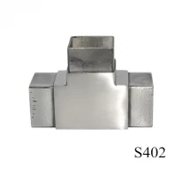 China China manufacturer stainless steel square corner tube connector, S402 manufacturer