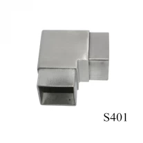 China Chinese supplier stainless steel square railing connector for balcony and stair handrail designs, S401 manufacturer