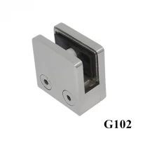 Chiny Wytrzymała klamra szkła ze stali nierdzewnej do 8-10mm szkła kwadratowy kształt projektu G102 producent