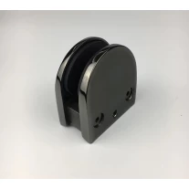 Chine Haute qualité miroir noir poli en acier inoxydable 316 main courante d'escalier D forme verre panneau pince fabricant