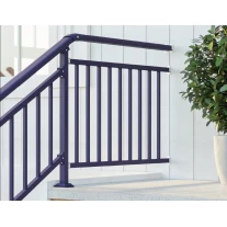 China Hot-DIP Galvanized Wrought Iron Balcony Safety Fence Security Steel Railing Balcony Balustrade manufacturer