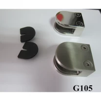China ISO9001: 2008 aço inoxidável braçadeira D vidro temperado para 10-12mm G105 balaustrada de vidro fabricante