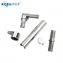 China Kebil 304/316 stainless steel square or round slotted pipe handrails for balcony glass railing manufacturer