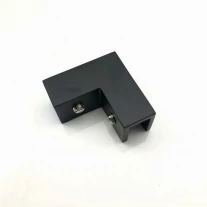 China Matt Black 90 Degree Glass to Glass Corner Stainless Steel Railing Mount Clamps Glass Clip manufacturer