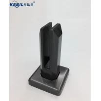 China Matt Black Base Plate Glass Pool Fence Spigot for Frameless Glass Balustrade manufacturer