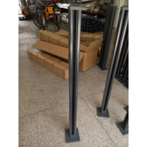 Chiny Powder coating square aluminum post with square base producent