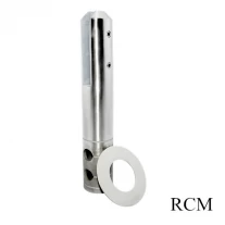 China RCM 316 stainless steel core drilled round glass holder fixing in ground manufacturer