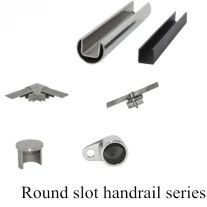 الصين Round slot handrail Diameter 25 glass U channel top groove الصانع