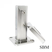 China SBM stainless steel square glass spigot with base plate on the floor manufacturer