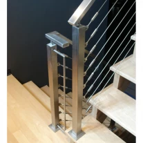 Chiny Shenzhen Uruchom produkty Lina ze stali nierdzewnej balustrada na klatce schodowej producent