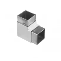 China Square tube connectors for stainless steel pipe 40x40mm manufacturer