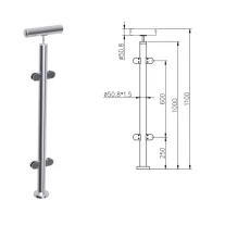 China Stainless Steel Balustrade Handrail Post China manufacturer manufacturer