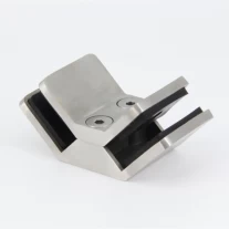 China Stainless Steel Frameless Glass Railing 90 Degree Glass Clamps Glass Clips manufacturer