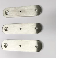 China Stainless Steel Oblong Railing Fittings Laser Cutting 3/8" Flange Base Plate manufacturer