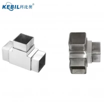China Stainless Steel Pipe Fitting 40mm/50mm Square Tube Connectors manufacturer