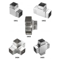 China Easy To Assemble Stainless Steel Metal Square Tube Connector Joints Connector Fittings manufacturer