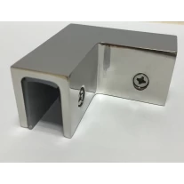 China Stainless steel 316 balustrade glass clamp CB-90 for 90 degree corner manufacturer